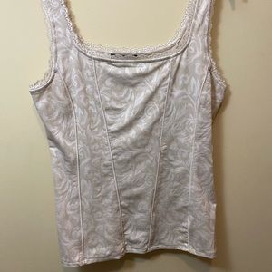 White and Light Cream Bustier type top